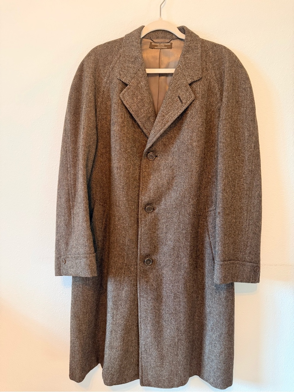 Brooks Brothers Brown Herringbone Trench Coat
